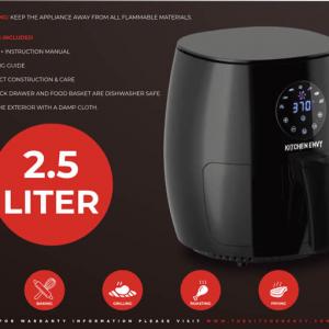 2.5L Digital Touch Control Electric Air Fryer Without Oil Air Kitchen Appliance